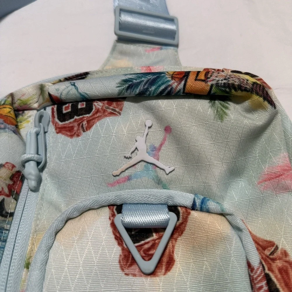 Nike Air Jordan Cordura Crossbody Bag Blue Tropical Flamingo MA0957-W4H NWT